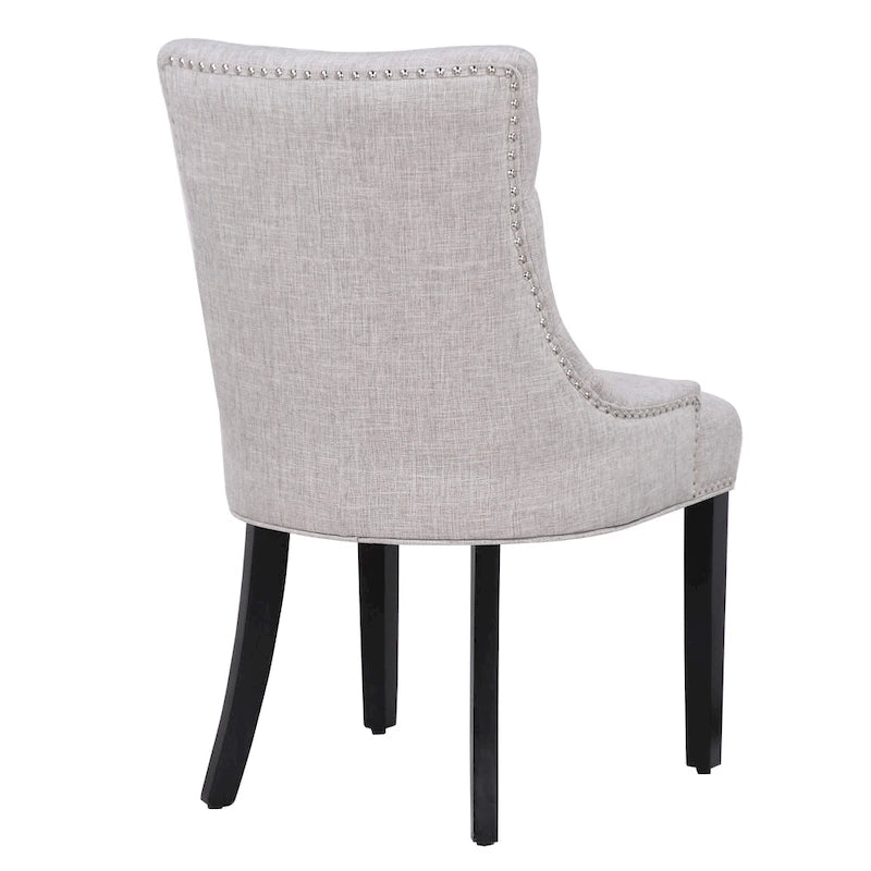 Grandview Tufted Upholstered Linen Fabric Dining Chair