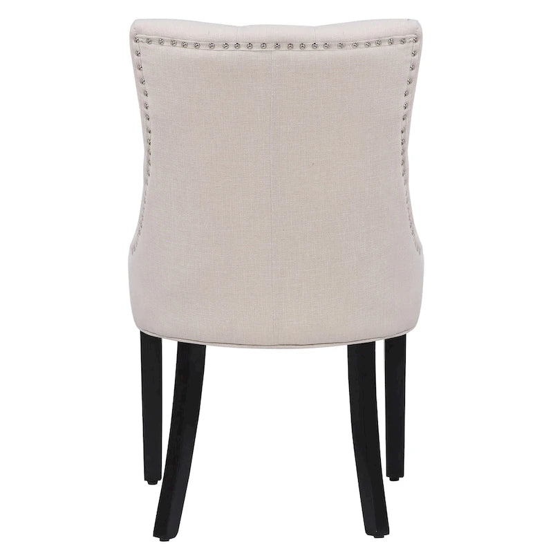 Grandview Tufted Upholstered Linen Fabric Dining Chair