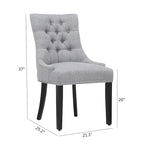 Grandview Tufted Upholstered Linen Fabric Dining Chair
