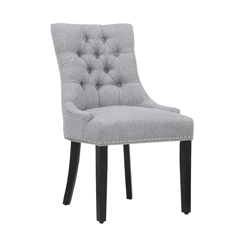 Grandview Tufted Upholstered Linen Fabric Dining Chair