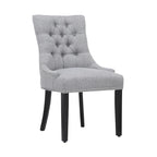 Grandview Tufted Upholstered Linen Fabric Dining Chair