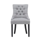 Grandview Tufted Upholstered Linen Fabric Dining Chair