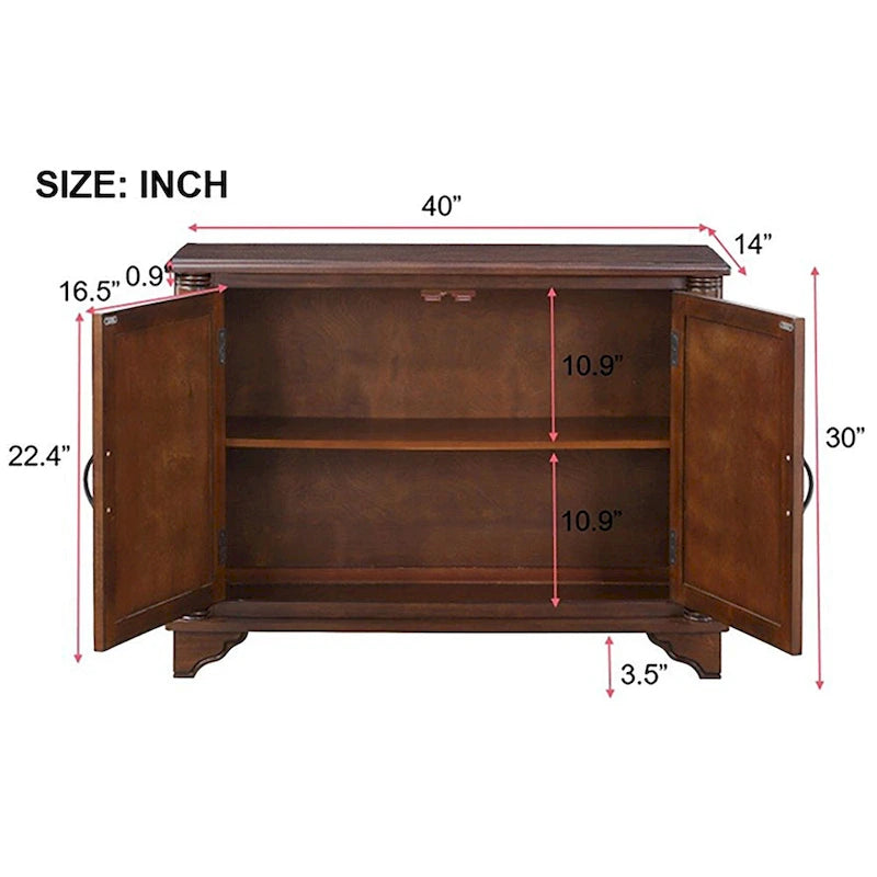 Console Table with Storage Shelf, 40"L