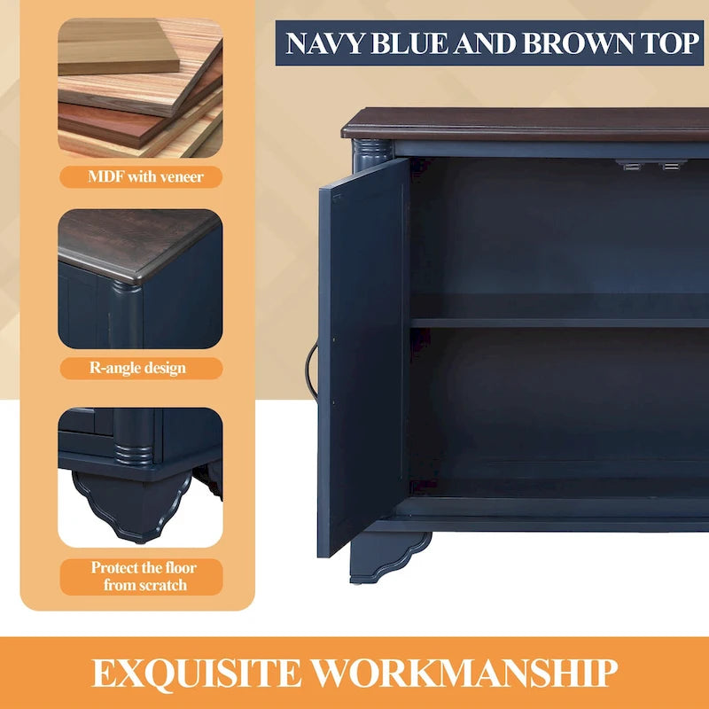 Console Table with Storage Shelf, 40"L