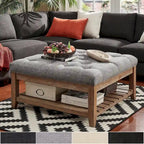 Lennon Pine Planked Ottoman Coffee Table by  Artisan
