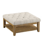 Pine Ottoman Coffee Table, 38"W x 38"D
