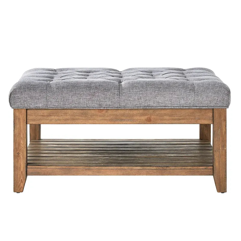 Pine Ottoman Coffee Table, 38"W x 38"D