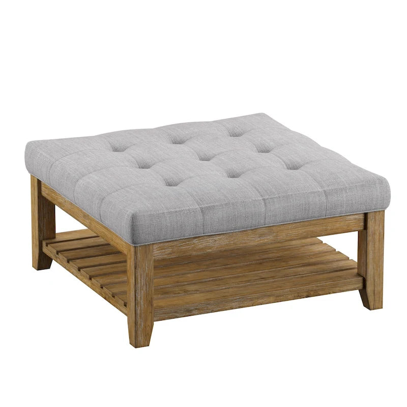 Pine Ottoman Coffee Table, 38"W x 38"D