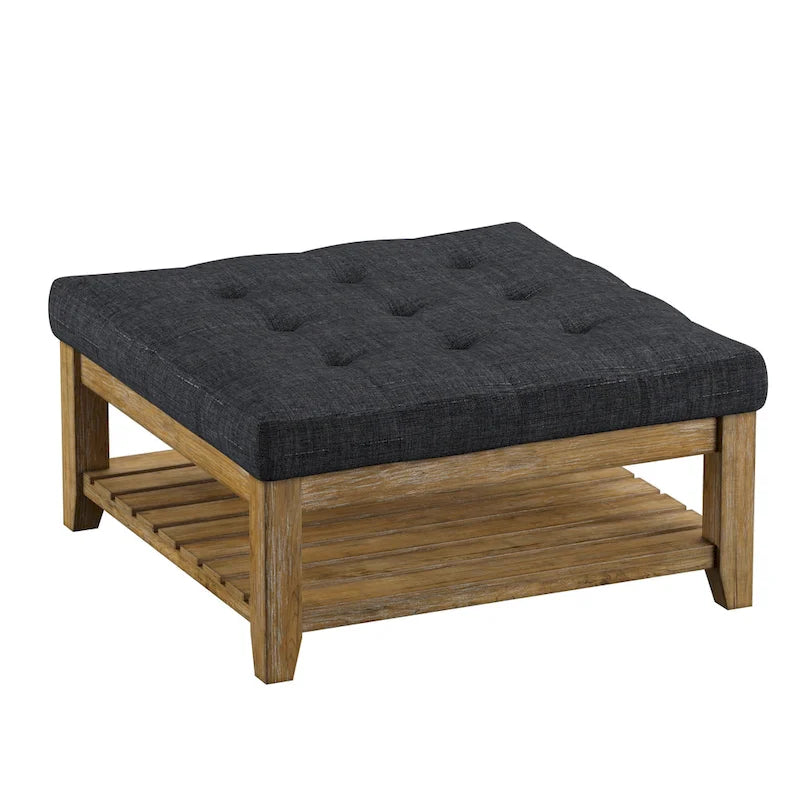 Pine Ottoman Coffee Table, 38"W x 38"D