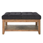 Pine Ottoman Coffee Table, 38"W x 38"D