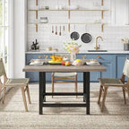 Rustic suqare dining kitchen room table for 4 dinner table for small space