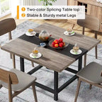 Rustic suqare dining kitchen room table for 4 dinner table for small space