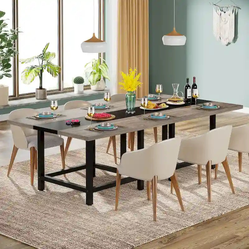 Rustic suqare dining kitchen room table for 4 dinner table for small space
