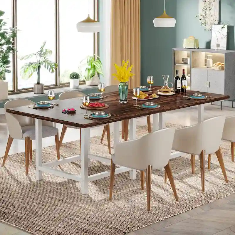 Rustic suqare dining kitchen room table for 4 dinner table for small space