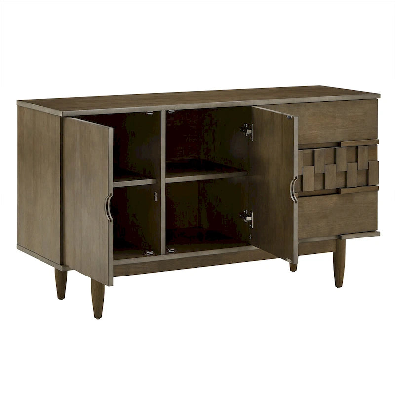 Wood 2-Door 3-Drawer Server, 55.12"W
