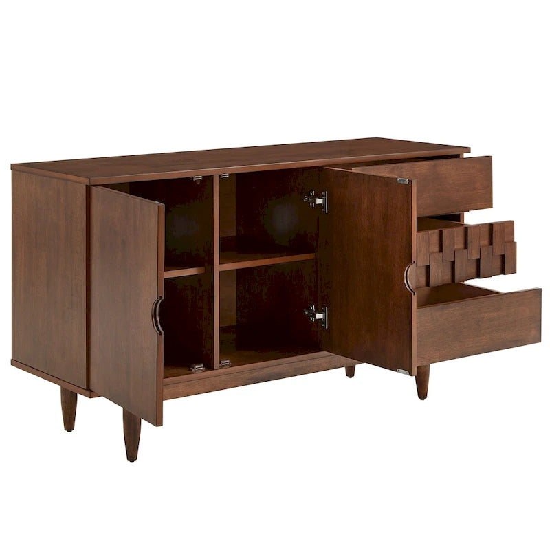 Wood 2-Door 3-Drawer Server, 55.12"W