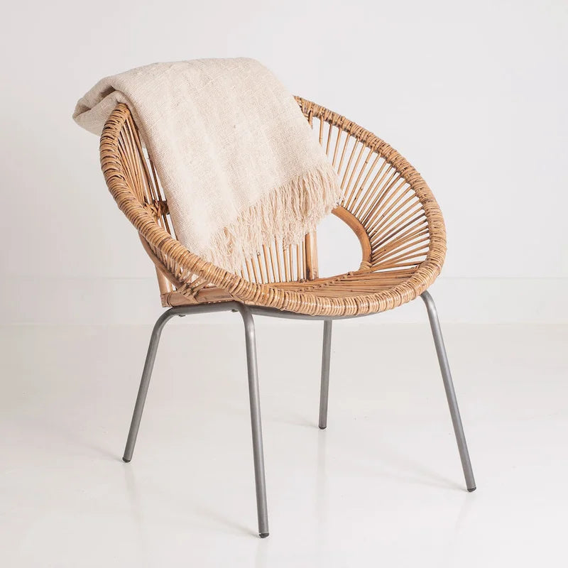 Natural Rattan Handwoven Papasan Accent Chair by 