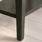 Teegan Solid Wood Recliner Wedge End Side Table with Shelf