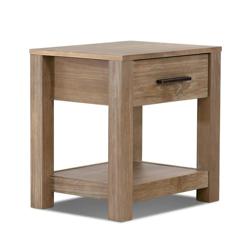 Loft Solid Wood 1-drawer Nightstand