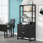 2-Drawer File Cabinet Printer Stand with Lock, 29.52"L