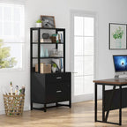 2-Drawer File Cabinet Printer Stand with Lock, 29.52"L