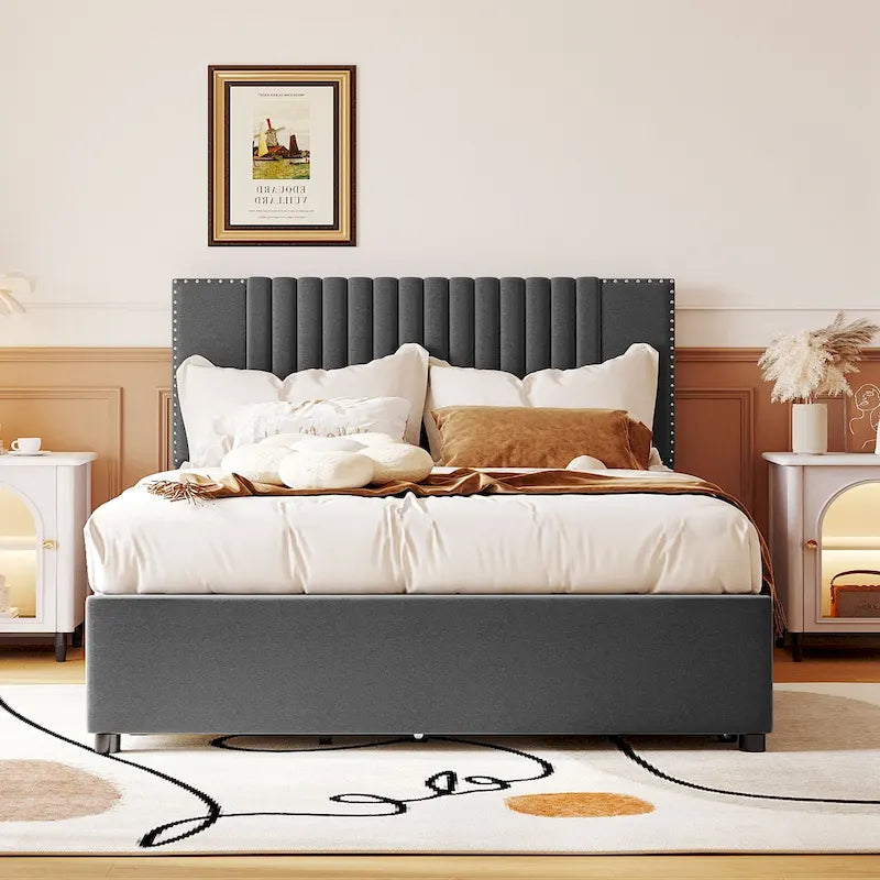 Full Bed with Twin Trundle, 79.9"L