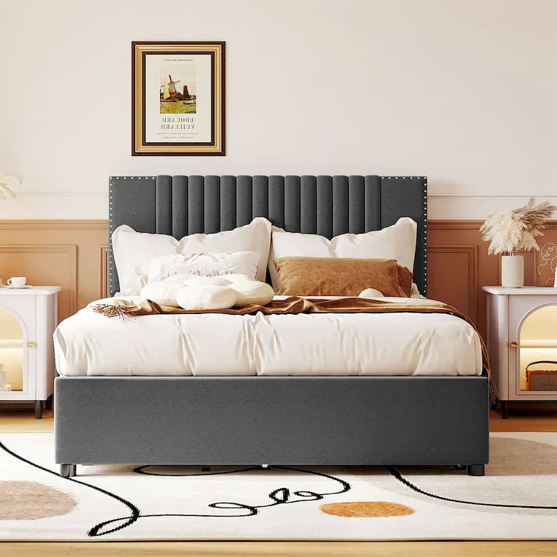 Full Bed with Twin Trundle, 79.9"L