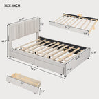 Full Bed with Twin Trundle, 79.9"L