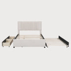 Full Bed with Twin Trundle, 79.9"L