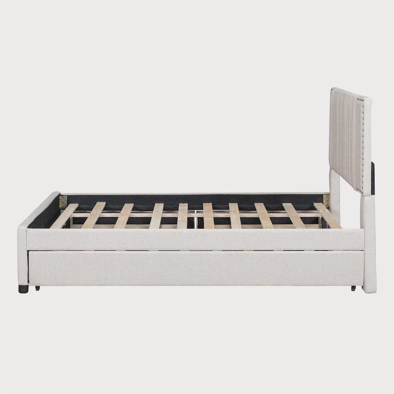 Full Bed with Twin Trundle, 79.9"L