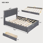Full Bed with Twin Trundle, 79.9"L