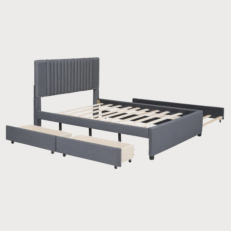 Full Bed with Twin Trundle, 79.9"L
