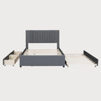 Full Bed with Twin Trundle, 79.9"L