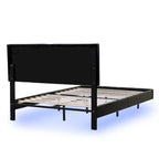 Floating Bed Frame with LED Lights, Full/Queen