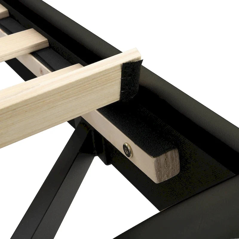 Floating Bed Frame with LED Lights, Full/Queen