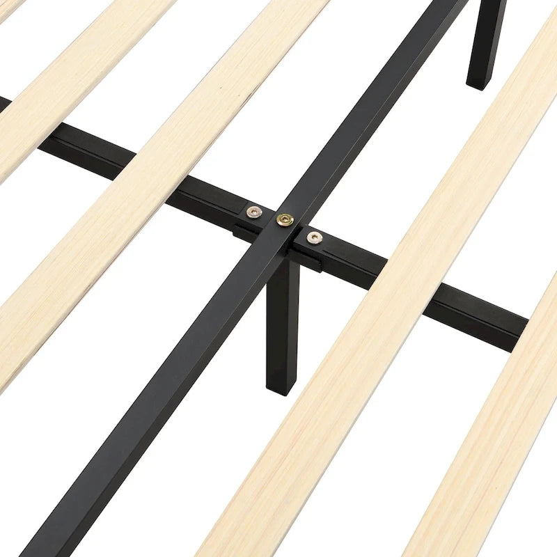 Floating Bed Frame with LED Lights, Full/Queen
