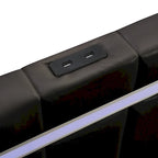 Floating Bed Frame with LED Lights, Full/Queen