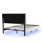 Floating Bed Frame with LED Lights, Full/Queen