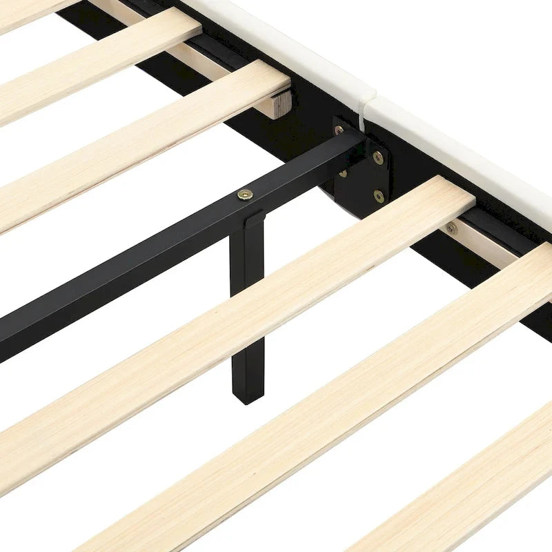 Floating Bed Frame with LED Lights, Full/Queen