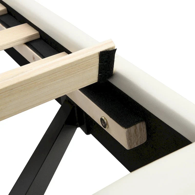 Floating Bed Frame with LED Lights, Full/Queen