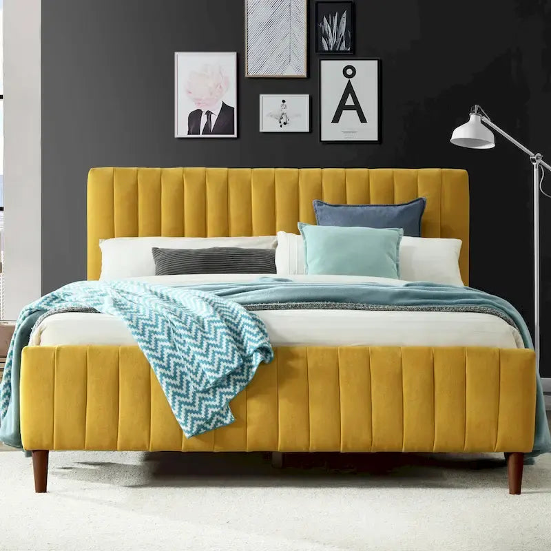  Spencer Upholstered Queen Platform Bed