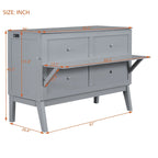 Queen Murphy Bed with USB and Side Shelves, 80.3"L