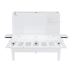 Queen Murphy Bed with USB and Side Shelves, 80.3"L
