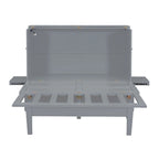 Queen Murphy Bed with USB and Side Shelves, 80.3"L