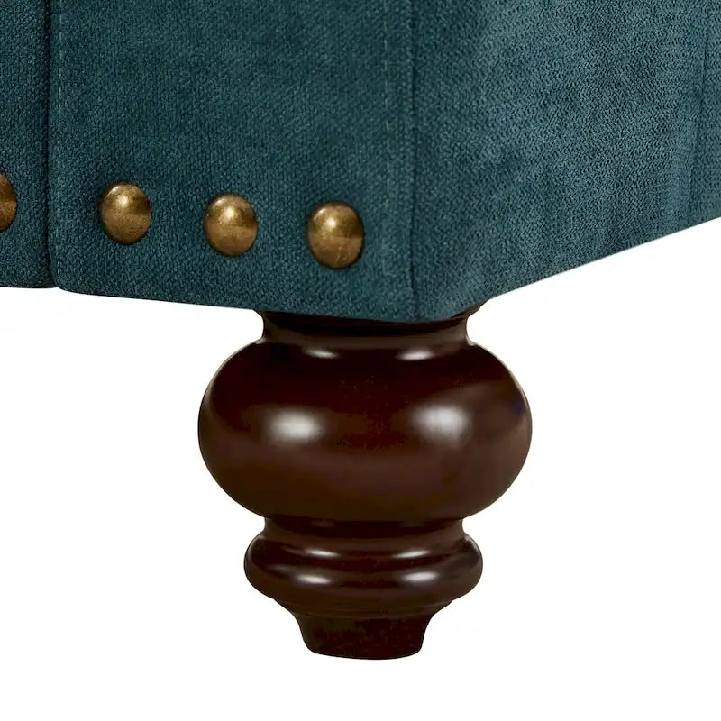 Modern Sofa for Living Room, 82 Green Chenille Sofa Couch, Sectional Love Seat Couch with Brown Legs, Upholstered Sofa for Apar