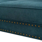 Modern Sofa for Living Room, 82 Green Chenille Sofa Couch, Sectional Love Seat Couch with Brown Legs, Upholstered Sofa for Apar