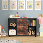 Wood File Cabinet with 2 Drawers and 4 Shelves, 39.5"W