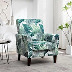Modern Accent Armchair with Birch Wood Frame and Microfiber Upholstery