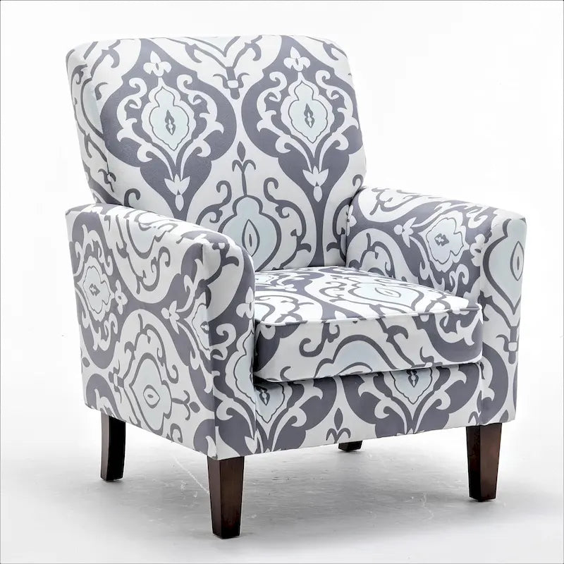 Modern Accent Armchair with Birch Wood Frame and Microfiber Upholstery