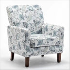 Modern Accent Armchair with Birch Wood Frame and Microfiber Upholstery